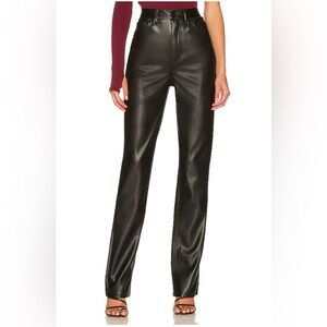 Black Faux Leather Pants